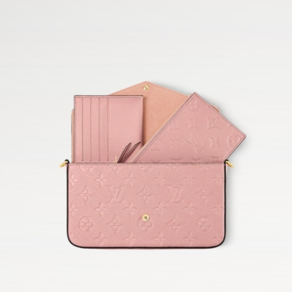 NWT 💯 Authentic Louis vuitton Felicie GM Rose Pink - Picture 2 of 13